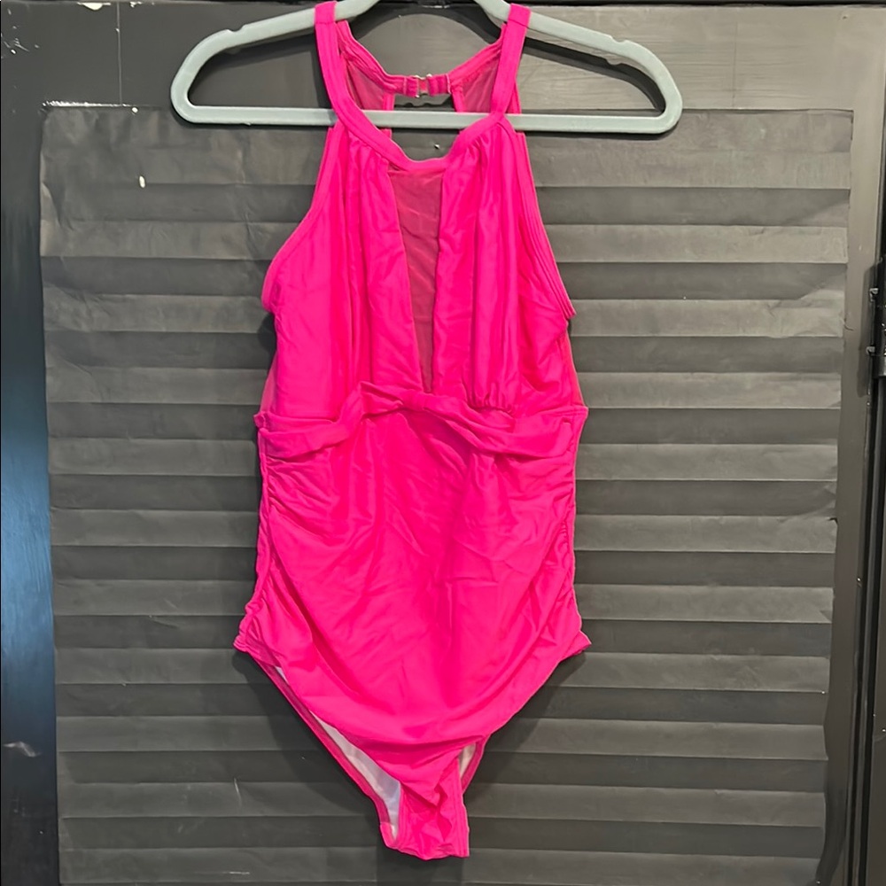 Pink Women's One Piece Swimsuit